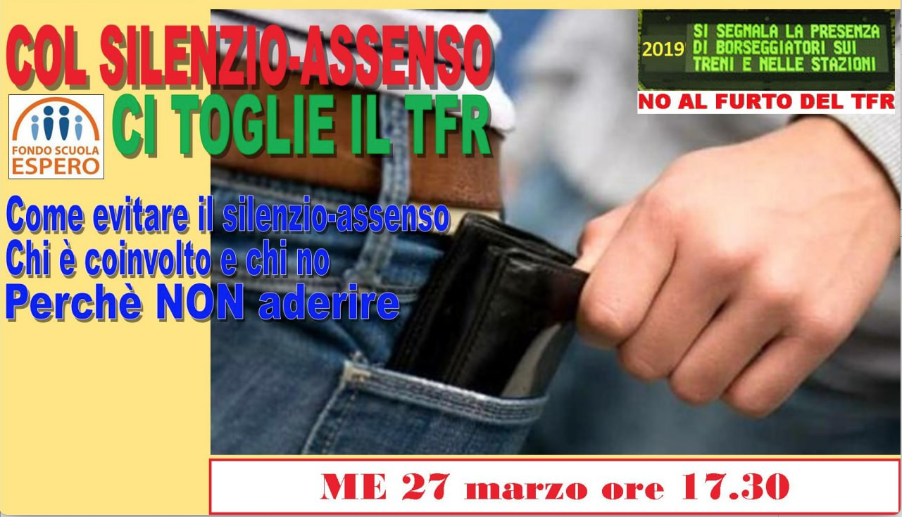 FONDO ESPERO: silenzio/assenso – WEBINAR | COBAS SCUOLA PALERMO